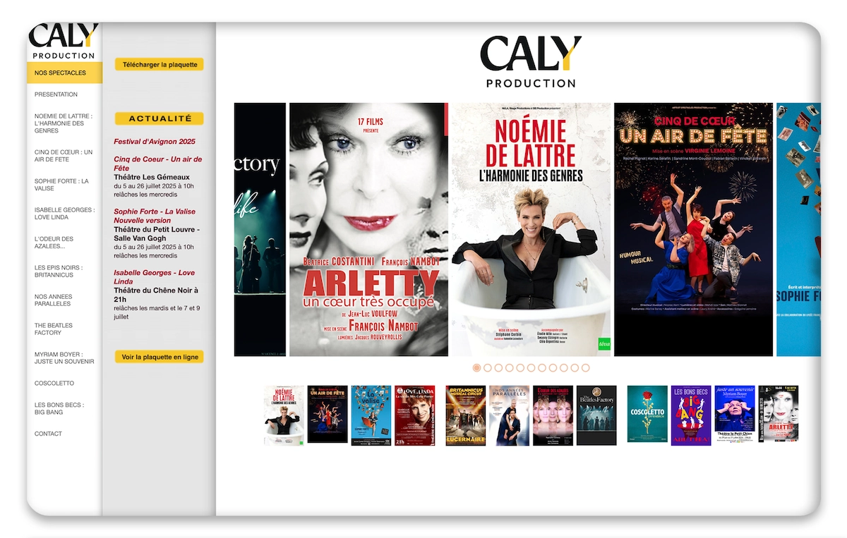 Site Caly productions